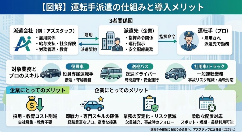 運転手派遣の仕組みと導入メリット