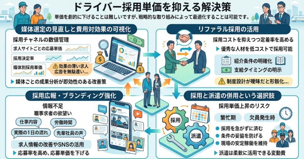 ドライバー採用単価を抑える解決策