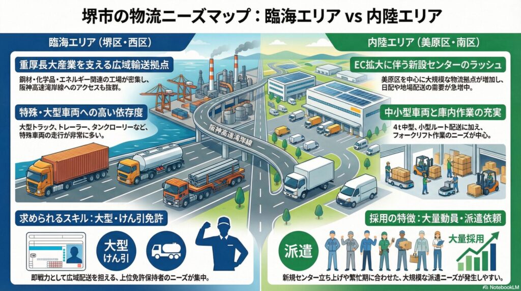堺市の物流ニーズマップ