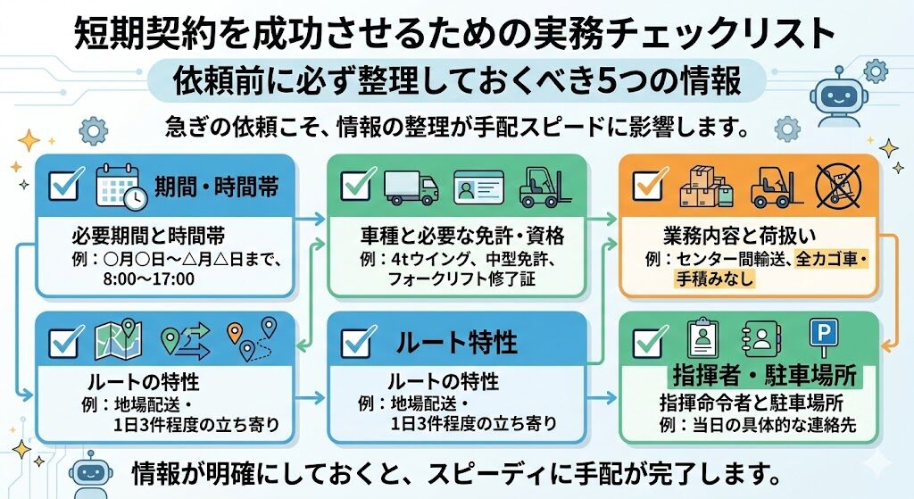 短期契約を成功させるための実務チェックリスト