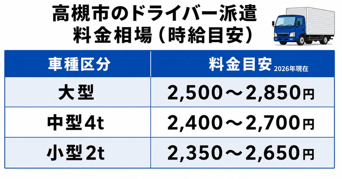 高槻市でドライバー派遣を依頼する際の料金の考え方