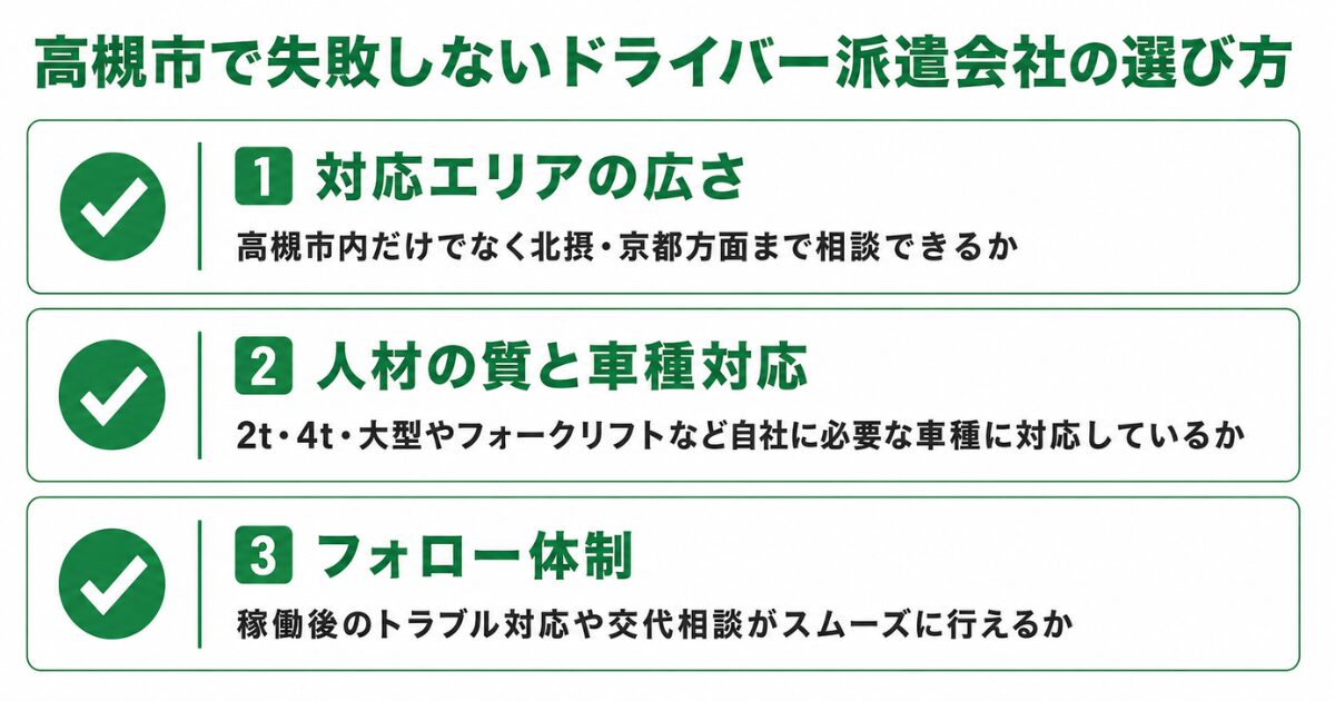 高槻市で派遣会社を選ぶなら