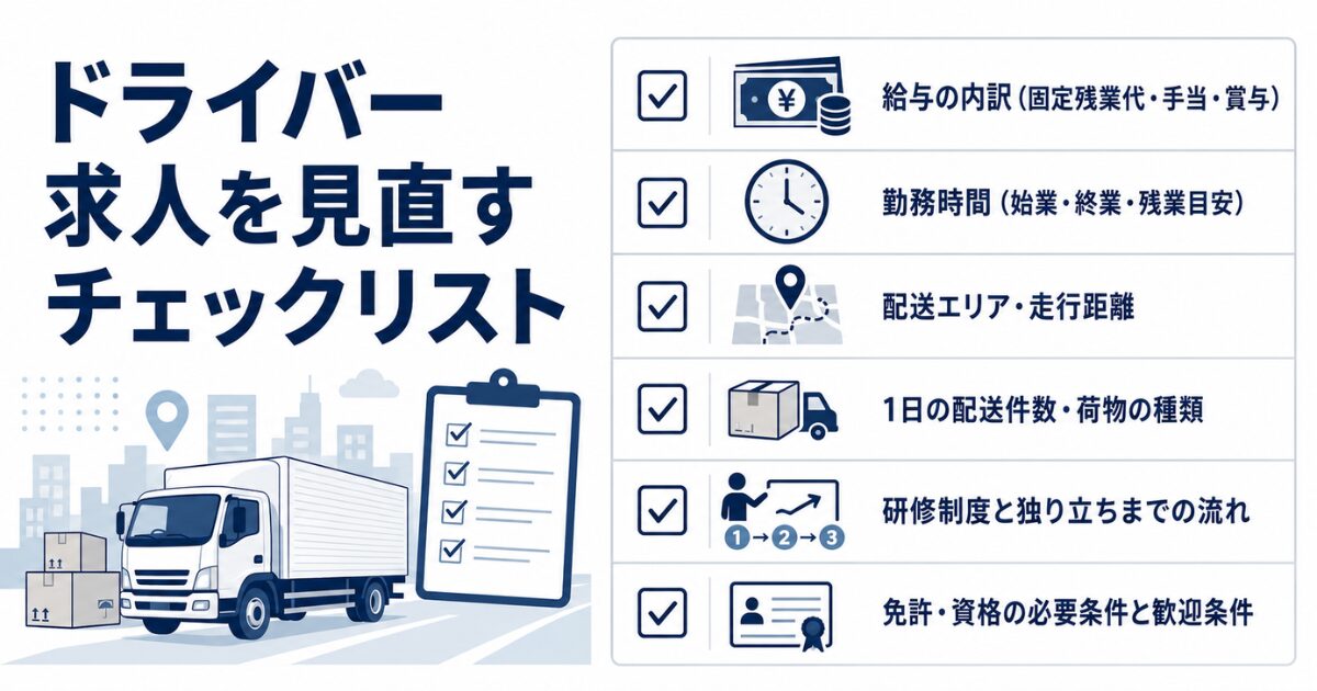 まず見るべきは求人票！ドライバーの応募が来ない原因